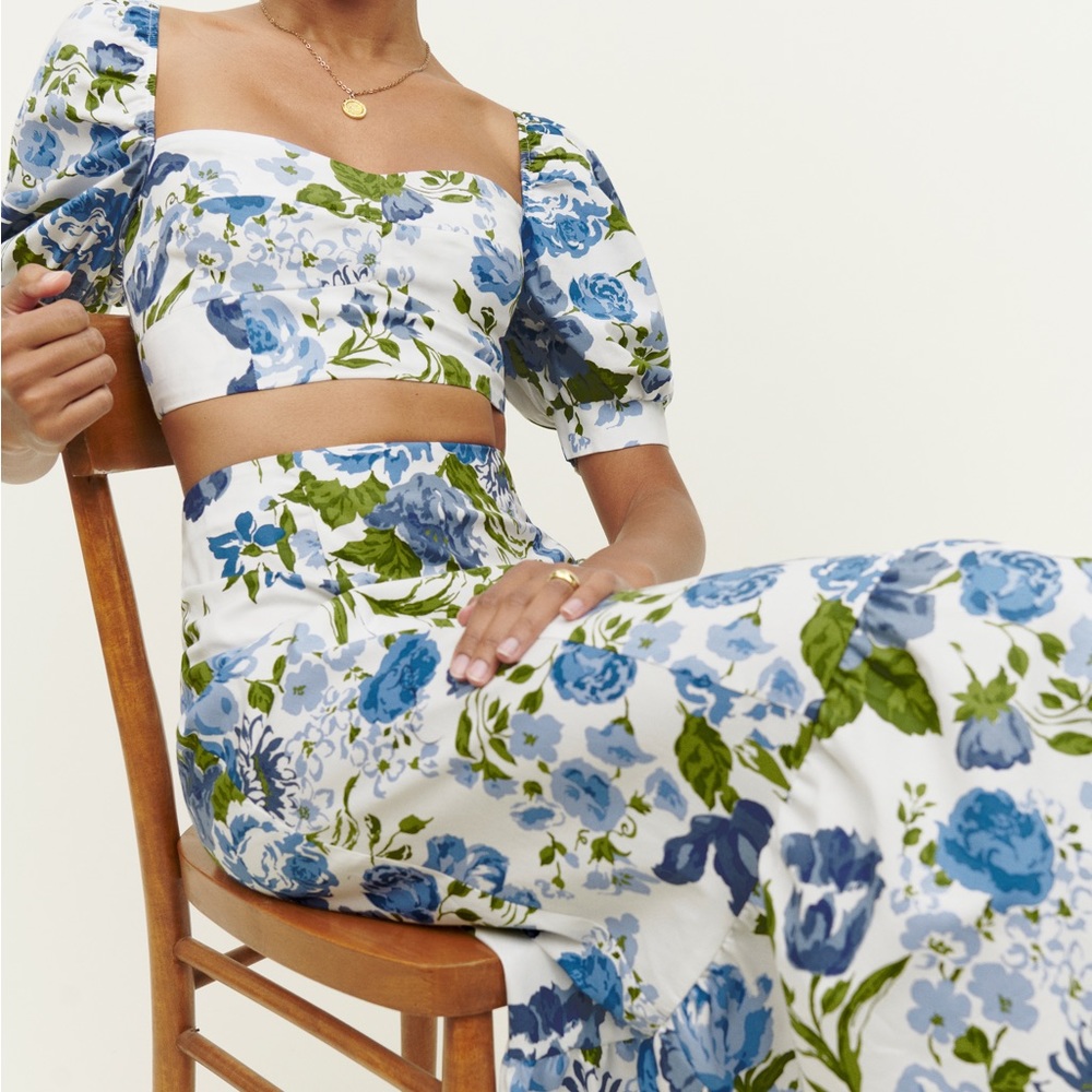 Reformation vintage set floral blue